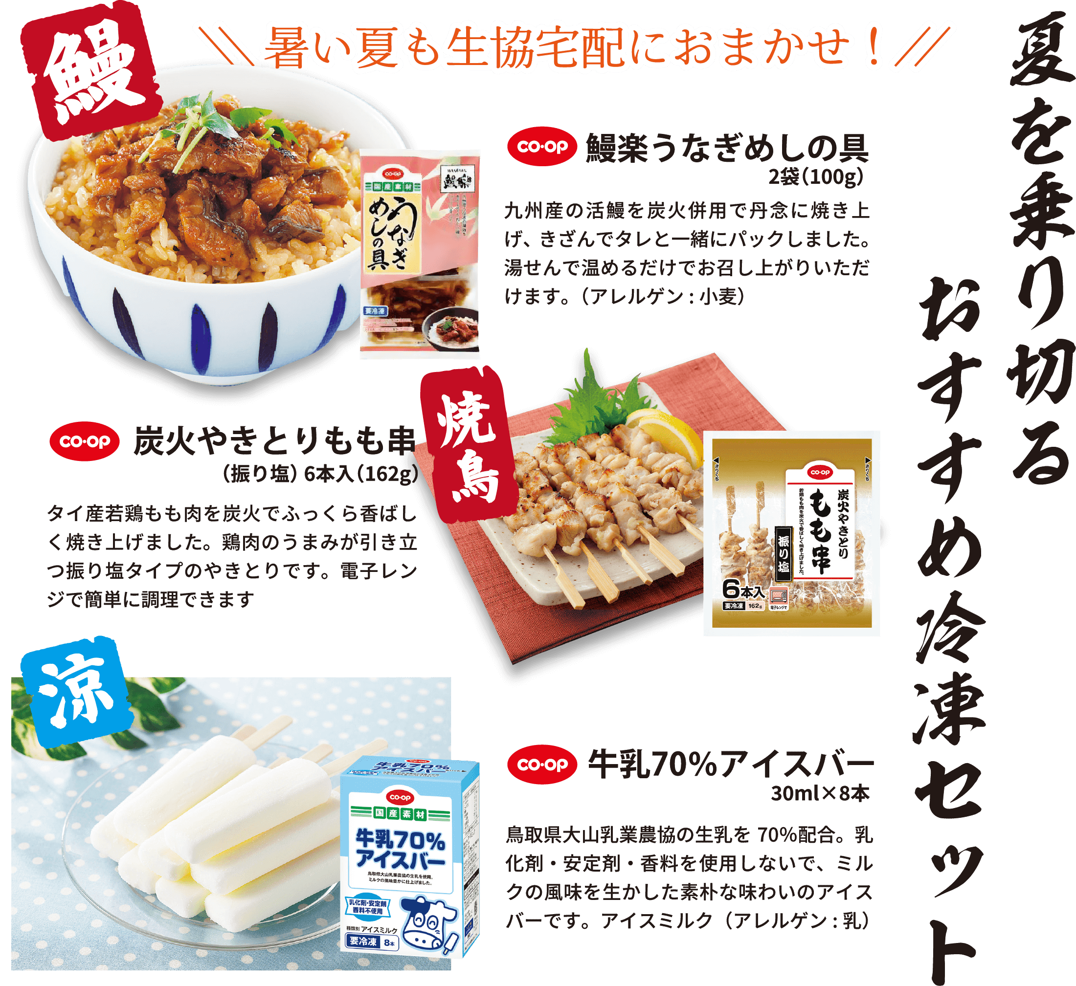 暑い夏も生協宅配におまかせ!!夏を乗り切るおすすめ冷凍セット